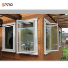 keamanan Aluminium Casement Windows Untuk Hurricane Sound Heat Insulated