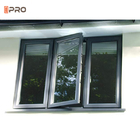 keamanan Aluminium Casement Windows Untuk Hurricane Sound Heat Insulated