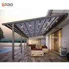 Gazebo Aluminium Retractable Pergola Awning Automatic Folding Roof Sun Shading Untuk Outdoor Patio