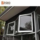 Tahan Debu Jendela Berkaca Ganda / Jendela Lipat Aluminium Jendela bi-lipat untuk pintu teras bi lipat aluminium