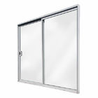 Modern Aluminium Clear Tempered Glass Sliding Door Untuk Ventilasi ISO9001 pintu geser profil aluminium kaca sensor otomatis