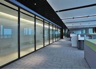 Pintu Partisi Kayu Profil Aluminium Kaca Buram Untuk Kantor Modern