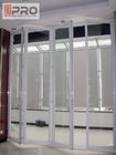 Morden Aluminium Double Glazed Folding Exterior Doors Untuk Apartemen