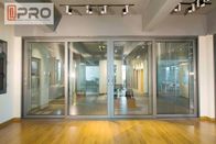 Aluminium Exterior Bi Lipat Pintu Geser Pintu Kaca Lipat Sertifikasi ISO pintu lipat geser teras