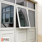Suara / Panas Isolasi Aluminium Top Hung Window Warna Disesuaikan awning louver window triple awning window french awnin