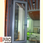 Jendela Bifold Vertikal Glazur Ganda, Jendela Aluminium Anodized jendela dapur lipat aluminium aluminium bi lipat angin