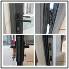 Jendela Aluminium Casement Kontemporer Dengan Keamanan Wire Mesh ISO9001 CASEMENT WINDOWS DOORS windows casement handle