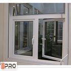Wind Proof Aluminium Casement Windows Pola Pembukaan Vertikal Untuk Proyek Rumah jendela aluminium berlapis ganda