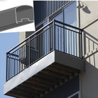 Panjang Kustom 6063 Aluminium Balustrade Balcony Glass Handrails