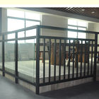 Panjang Kustom 6063 Aluminium Balustrade Balcony Glass Handrails