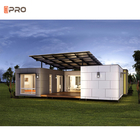 Rumah Kontainer 2 Kamar Tidur Rumah Modular Prebuilt Kecil Di Atas Roda