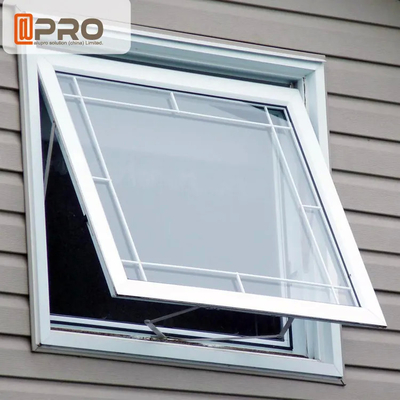 T5 Aluminium Frame Awning Window Top Hung Casement Windows Dengan Security Mesh