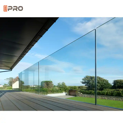 316 Railing Clamp Spigots Frameless Glass Balustrade U Channel System Kolam renang Handrail