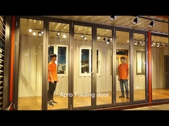 Hitam multi - Panel Aluminium Pintu Lipat Residential hemat energi