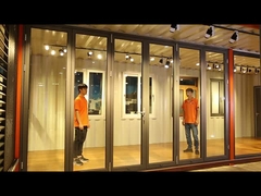 Aluminium Kaca Bifold Patio Pintu Luncur Waterproof Disesuaikan