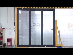 Aluminium Alloy Finished Bi Pintu Lipat Rumah Balkon Pintu Lipat Kaca