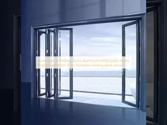 pintu lipat aluminium bi pintu patio aluminium bifold pintu lemparan kamar mandi tanpa bingkai pintu kaca lipat