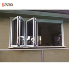 Bi Lipat Shower Aluminium Lipat Jendela Vertikal Lipat Balkon Kaca