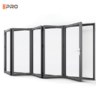 2.0mm Aluminium Bi Fold Door Double Glazed Sliding Folding Door Eksterior Bangunan Perumahan