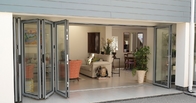 T5 Aluminium Folding Doors Corner Bi- Folding Patio Doors Untuk Mountain House Condo