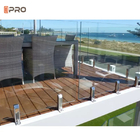Pagar Taman Hias Aluminium Balustrade U Channel Glass Railing System Glass Handrail Balcony