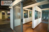 Pintu Patio Aluminium Lapisan Serbuk Besar Pintu Kaca Tempered Kaca Ganda