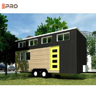 Desain Modern Rumah Beroda Kontainer Prefab Kantor Struktur Baja Ringan Rumah Kecil