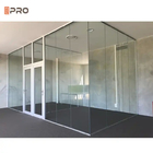 Custom 1.2mm Glass Wall Partition Panel Material Removable Folding Office Partition Wall