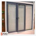 Powder Coated Aluminium Bifold Doors Anti Aging Folding Panel Doors PINTU LIPAT KACA HARDWARE PINTU LIPAT
