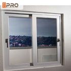 Jendela Geser Aluminium Putih Hemat Energi Dengan Kaca Reflektif digantung di atas jendela geser jendela geser aluminium