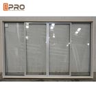 Powder Coated Office Interior Aluminium Sliding Windows Ukuran Disesuaikan mekanisme profil jendela geser jendela geser
