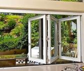 Kaca Lipat Aluminium Bifold Windows Untuk Energi Dapur - Efisien lipat layar jendela kaca lipat lipat