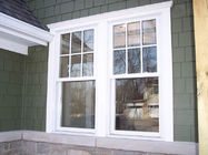 ISO Single Double Hung Window Keamanan Tinggi Aluminium Double Glazed Sash Windows Dalam Kontrol Ventilasi