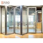 Waterproof Bifold Aluminium Folding Doors Lingkungan Tahan Lama Desain pintu lipat kustom bi fold shower door
