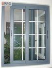 Bingkai Aluminium Horisontal Jendela Kaca Geser Dengan Layar Jendela Perlindungan Serangga jendela samping geser aluminium