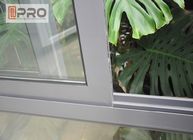 Suara Dan Isolasi Termal Aluminium Horizontal Sliding Window Mudah Untuk Memasang jendela kaca geser kantor