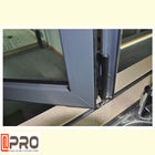 Sistem Komersial Kaca Tempered Aluminium Bifold Windows Untuk Ruang Tamu menurunkan pintu bi lipat Pintu eksterior lipat bi