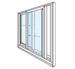 Layar Lipat Kustom T5 Aluminium Sliding Windows