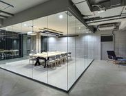 Bingkai Kaca Aluminium Modern Dinding Yang Dapat Dilepas Partisi Kantor Keren
