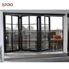 Exterior Bi Folding Door Aluminium Folding Door Glass Patio Untuk Toko