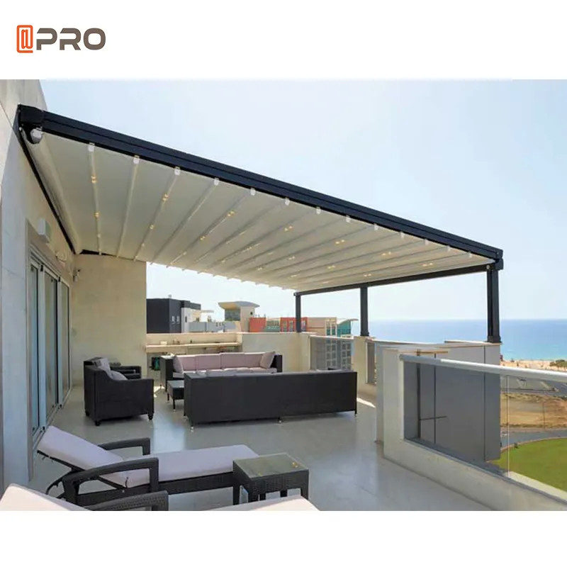 Gazebo Aluminium Retractable Pergola Awning Automatic Folding Roof